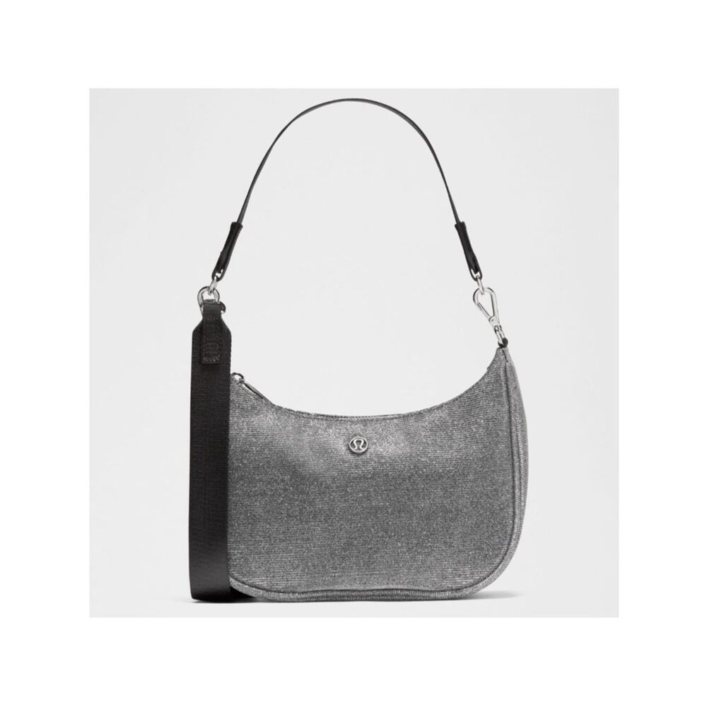 NWT Small Shoulder Bag Silver Glitter Crossbody Bag with Strap - lululemon